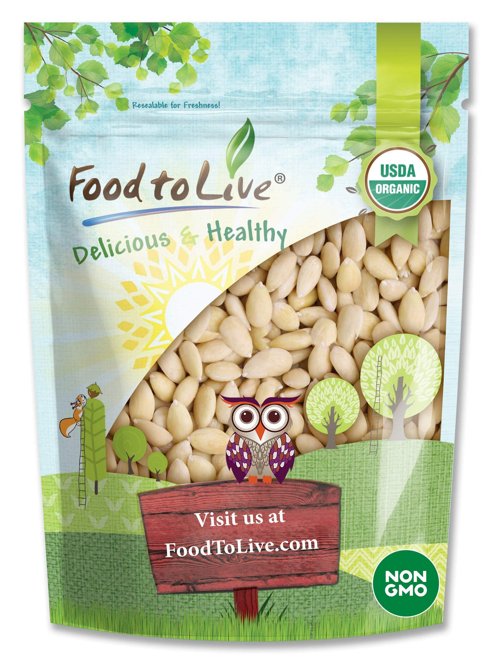 Food to Live front packaging 2.5 lb showing product and label benefits