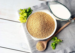 Food to Live cooked millet in a bowl as a fluffy side dish ready to serve