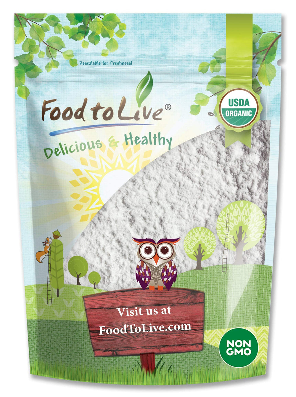 Food to Live front packaging showing product label and 12 oz bag benefit