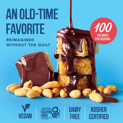 For Noshers Only close-up of crispy rice texture and chocolate coating benefits