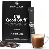 For Wellness product front packaging showing box benefits and sticks for easy mornings