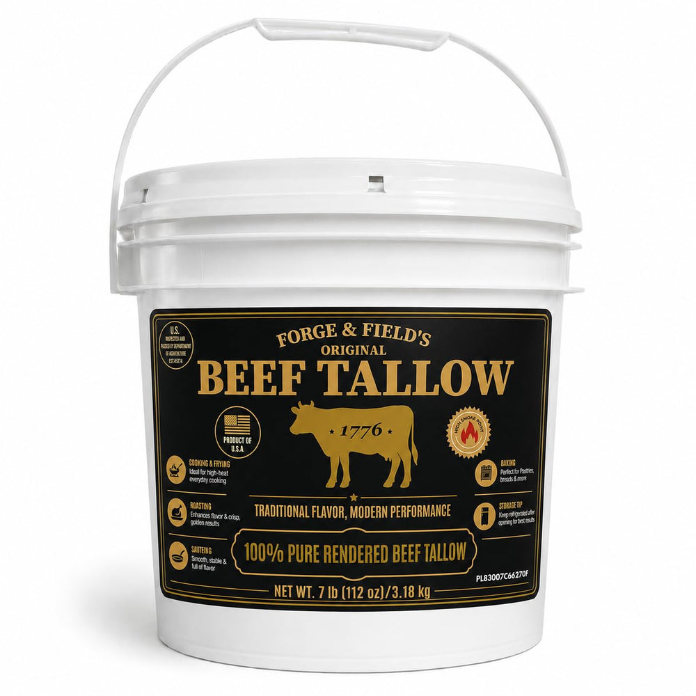 Forge & Field's pail front view showing clean packaging and bulk convenience