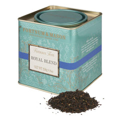 Fortnum & Mason tin front view showing branded packaging and elegant gift appeal