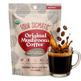 Four Sigmatic front canister showing brand and benefits for daily focus