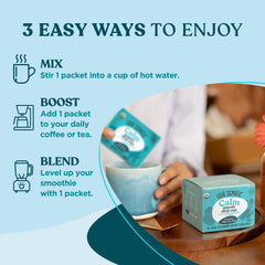 Four Sigmatic powder close-up texture displaying fine reishi blend for easy mixing benefit