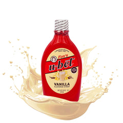 FOX'S U-BET front bottle view showing classic Brooklyn branding and convenience