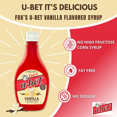 FOX'S U-BET nozzle close-up demonstrating controlled mess-free pouring benefit