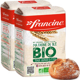 Francine T55 front packaging showing organic certification and two-pack convenience benefits