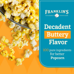 Franklin's oil in a stovetop popper demonstrating better kernel browning