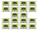 Frank's front packaging showing case of 18 packs and easy grab-and-serve benefit