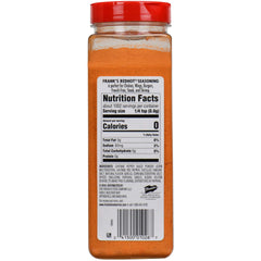 Close-up of Frank's RedHot powder texture highlighting aged cayenne and garlic benefit of consistent flavor