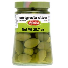 FRATELLI D'AMICO front jar showing product and label for authentic Italian olives
