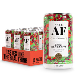 Free AF front packaging showing can artwork and 12-pack convenience