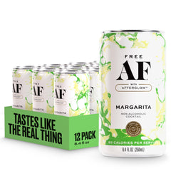 Free AF front packaging showing 12-pack with clear branding and ready-to-drink appeal