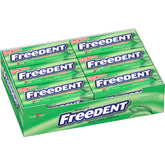 Freedent pack front view showing peppermint sticks and fresh look benefit