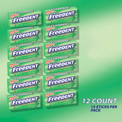 Close-up of Freedent stick texture showing smooth chew and consistent flavor