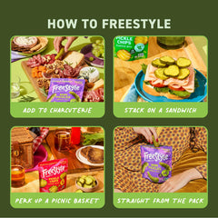 Freestyle Snacks close-up of pickle texture and crunch highlighting fresh-packed quality