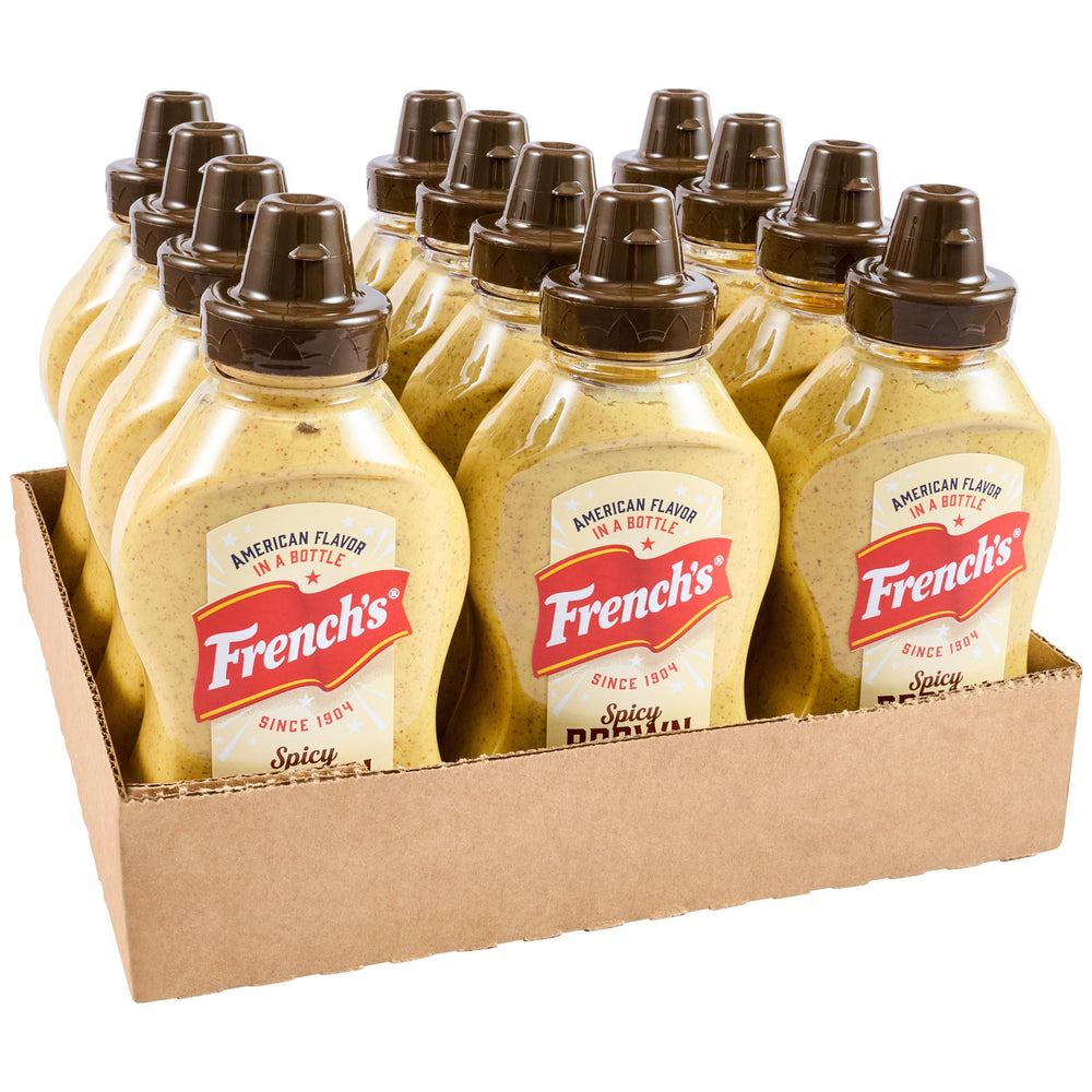 French's front packaging showing bold label and 12 oz bottle benefit convenience