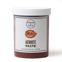 Fresh & Wild jar front view showing premium achiote paste and vibrant color