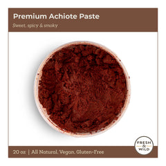 Fresh & Wild open jar showing smooth achiote paste texture and scoopable consistency