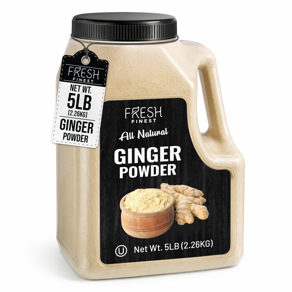 Fresh Finest front packaging showing 5 lb container and clear branding for pantry convenience