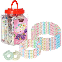 Fresh Finest front jar view showing 54-count candy jewelry and vibrant display benefit