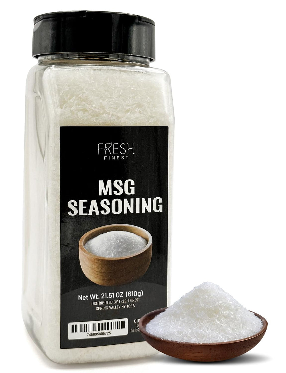 Fresh Finest front packaging showing large 21.51oz container and clear label benefit: dependable seasoning