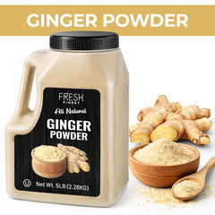 Fresh Finest spoonful of ginger powder ready to add flavor with easy measuring benefit