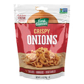 Fresh Gourmet front packaging showcasing the lightly salted crispy onions for quick meal topping