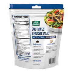 Fresh Gourmet open bag revealing ready-to-use tri-color tortilla strips