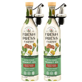 Fresh Press Farms front packaging showing two 16.4 oz bottles and branding, adds pantry freshness