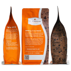 Fresh Roasted Coffee bag valve detail demonstrating freshness preservation and nitro seal