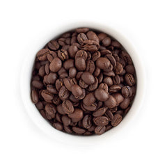 Fresh Roasted Coffee close-up whole beans highlighting roast consistency