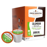 Fresh Roasted Coffee front packaging showing 24-count pods and benefits