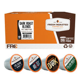 Fresh Roasted Coffee front packaging showing variety pack and bold branding benefit clarity