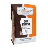 Fresh Roasted Coffee front packaging showing Kochere dark roast and Kosher benefit