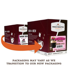 Fresh Roasted Coffee close-up pod highlighting foil lid and freshness benefits