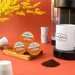 Fresh Roasted Coffee single pod close-up highlighting capsule design and ease