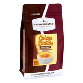 Fresh Roasted Coffee front packaging showing 12 oz bag and flavor benefits