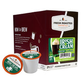 Fresh Roasted Coffee front box showing 24-count Irish Cream pods and kosher badge