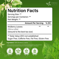 FRESHDRINKUS close-up of dried mulberry leaves highlighting natural texture