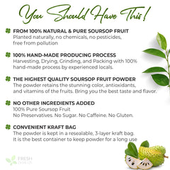 freshdrinkus close-up of fine soursop powder texture and smooth blendability
