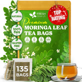 FRESHDRINKUS front packaging showing resealable pouch and 135 tea bags benefit convenience