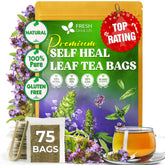 FRESHDRINKUS front packaging showing 75 tea bags and clear branding, convenient storage