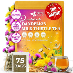 FRESHDRINKUS front packaging showing 75 tea bags and product name benefit convenience