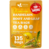 FreshDrinkUS front packaging showing 135 tea bags and benefits