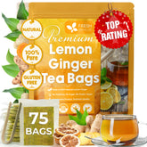 FRESHDRINKUS front packaging showing resealable pouch and 75 tea bags for freshness