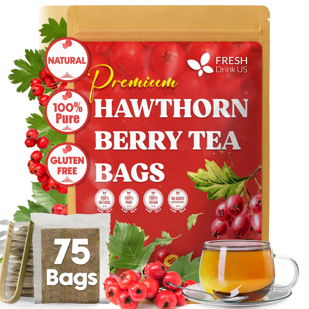 FRESHDRINKUS front packaging showing 75 tea bags and product benefits