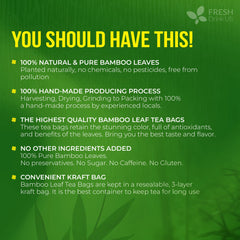 Close-up of a FRESHDRINKUS tea bag highlighting fine material and easy steeping benefit