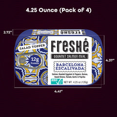 Freshé close-up olive oil sheen on salmon showing moist texture and preservation